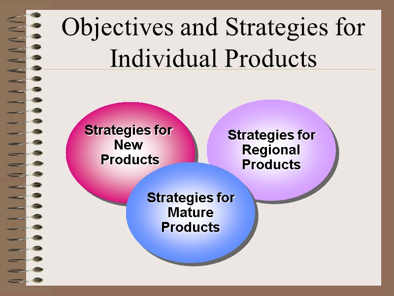 Objectives and Strategies for Individual Products Strategies for  New  Products  Strategies